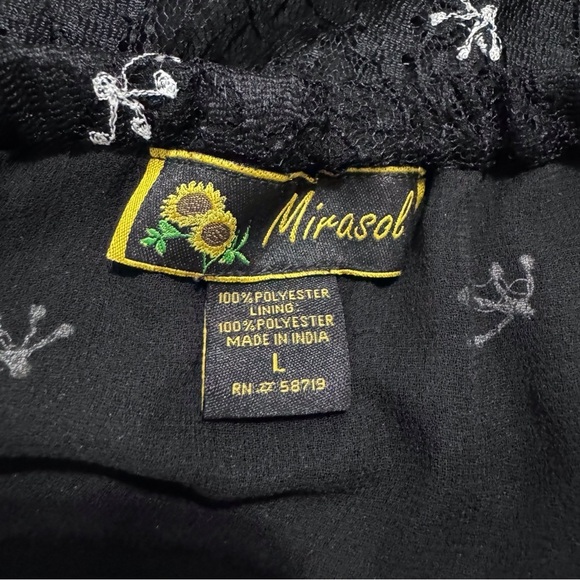 Vintage Mirasol Floral Lace Patchwork Maxi Skirt Witchy Mesh Embroidered NEW - Picture 2 of 15